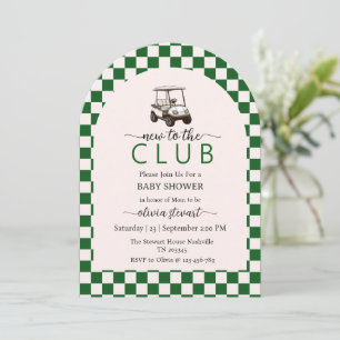 Invitation Faire ses débuts au club de golf Baby Shower