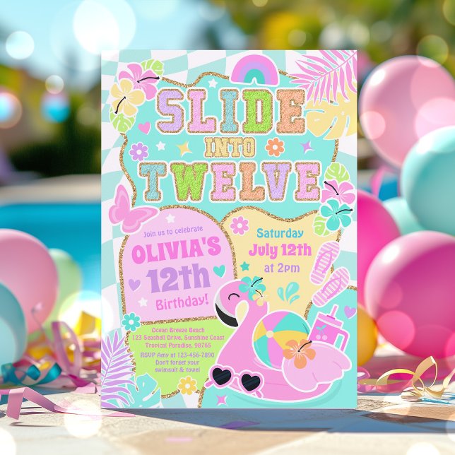Invitation Faire son entrée dans douze ans Fille Préparatoire (Créateur téléchargé)