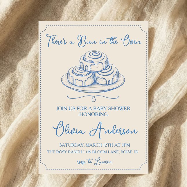 Invitation Faire son petit pain au four Shower Bébé Dessin à  (Créateur téléchargé)