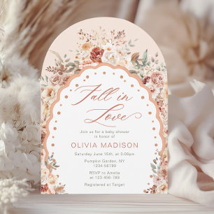 Invitation Faire tomber dans l'amour Aquarelle Fleur automnal