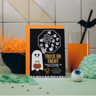Invitation Faire un tour ou un cadeau, coutume d'Halloween po
