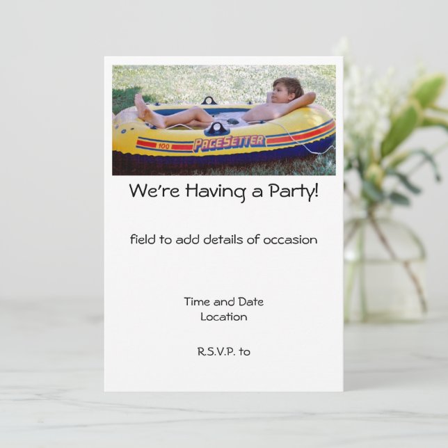 Invitation Faire une fête  (Debout devant)