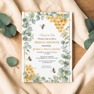 Invitation Faire une ruche Eucalyptus verdure douche de maria