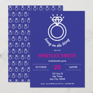 Invitation Faire venir le Bling Carton d'invitation pour l'en