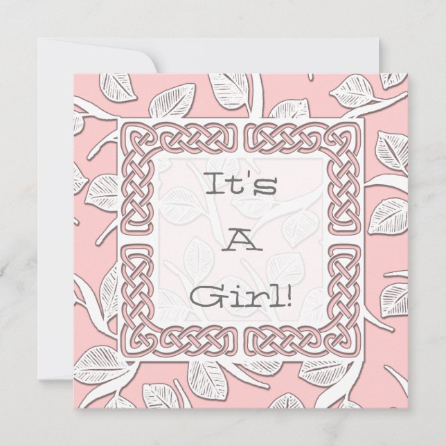 Invitation Faire votre annonce de naissance avec une bordure  (Devant)