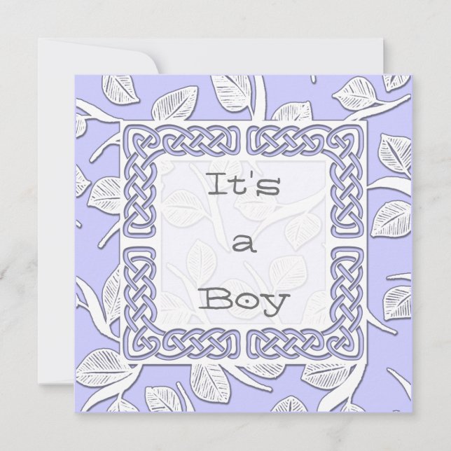 Invitation Faire votre annonce de naissance avec une bordure  (Devant)