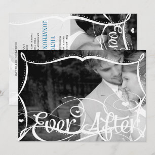 Invitation Faireparterie de mariage avec typographie sur tabl