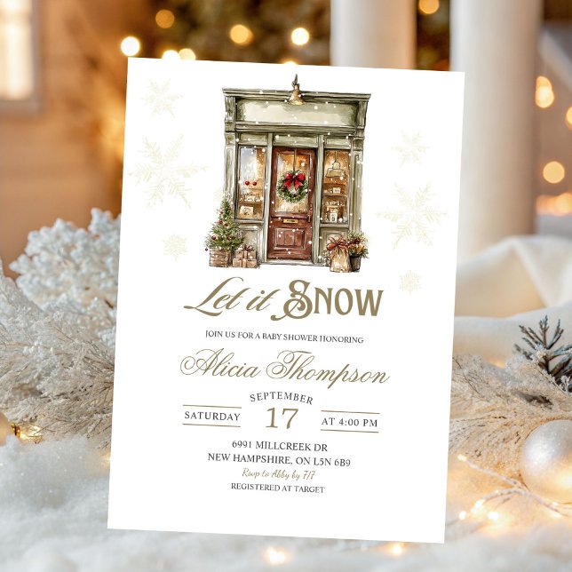 Invitation Faireplein rustique Bébé garçon Shower d'hiver nei (Créateur téléchargé)