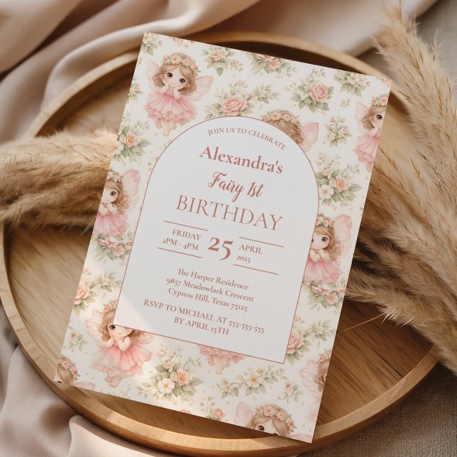 Invitation Fairy 1st Birthday Storybook (Créateur téléchargé)