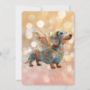 Invitation Fairy Angel Anniversaire Teckel