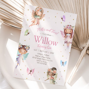 Invitation Fairy Birthday, Whimsical Pixie Party