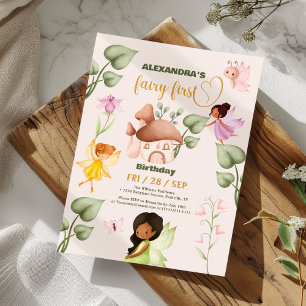 Invitation Fairy Birthday Whimsical Princess Fairy Birthday