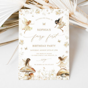 Invitation Fairy First Birday Boho