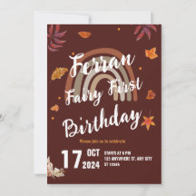 Fairy First Birday Fall Boho Rainbow