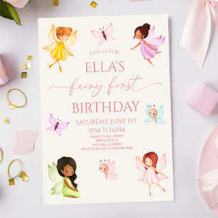 Invitation Fairy First Enchanted Fairies 1ère fête d'annivers