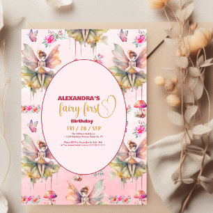 Invitation Fairy First Girl's 1st Birthday