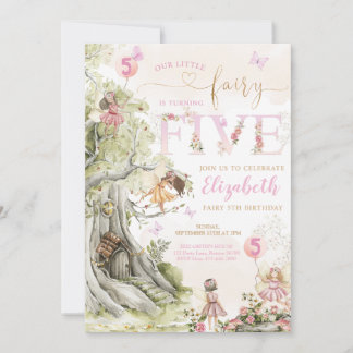 Invitation Fairy Forest Girl Anniversaire Magique