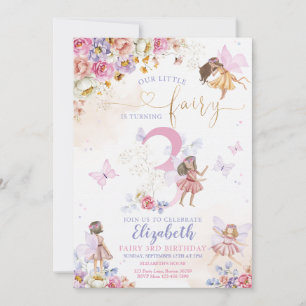 Invitation Fairy Forest Girl Anniversaire Magique