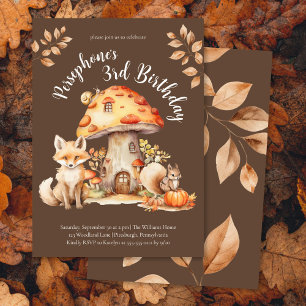Invitation Fairy House Woodland Créature fête d'anniversaire