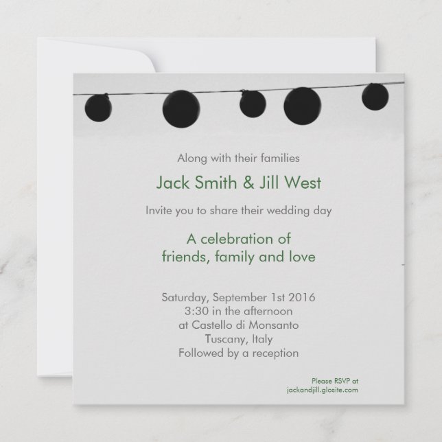 Invitation Fairy Lights 5,25x5,25 (Devant)