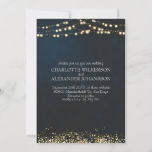 Invitation Fairy Lights et Parties scintillant Magique Nuit