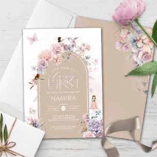Invitation Fairy Premier anniversaire Enchanted Garden Party