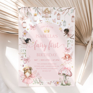 Invitation FAIRY PREMIER ANNIVERSAIRE Fairy Garden Anniversai