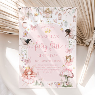 Invitation FAIRY PREMIER ANNIVERSAIRE Fairy Garden Anniversai