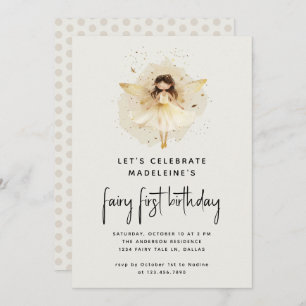 Invitation Fairy Premier anniversaire Pixie moderne Elf 1er a