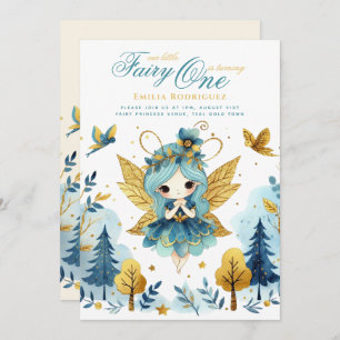 Invitation Fairy Princesse 1er anniversaire ou EDIT AGE Or Tu
