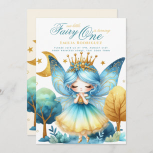 Invitation Fairy Princesse 1er anniversaire ou EDIT AGE Or Tu