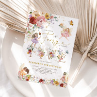 Fairy Princesse Fleur sauvage colorée 5e anniversa