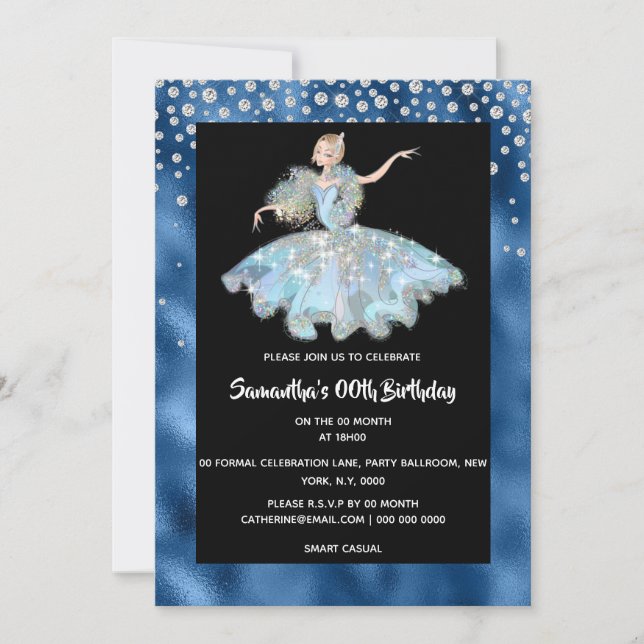 Invitation Fairy princesse hivernale des merveilles parties s (Devant)
