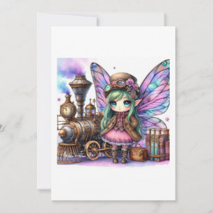 Invitation fairy steampunk
