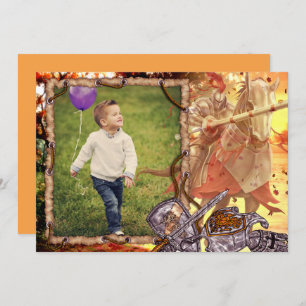 Invitation Fairy Tale Knight On Horse Photo Anniversaire