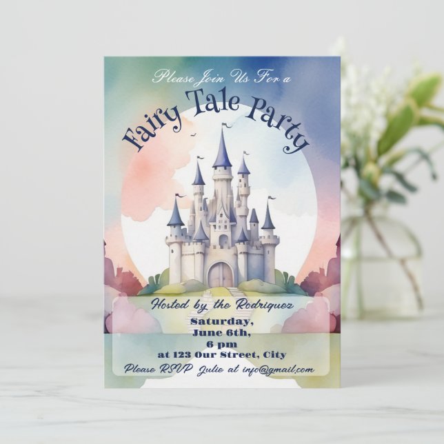 Invitation Fairy Tale Party (Debout devant)