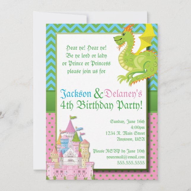 Invitation Fairy Tale Party (Devant)