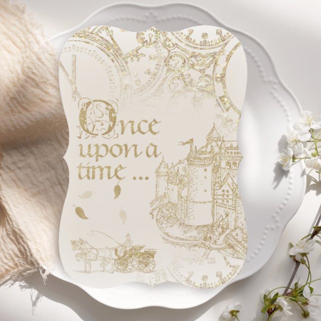 Invitation Fairy Tale Thème Château Carriage Parties scintill (Créateur téléchargé)