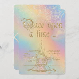 Invitation Fairy Tale Thème Gold Castle sur Rainbow