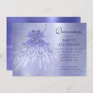 Invitation Fairy Wing Lavender Gown   Fleur d'iridescente vio