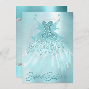Invitation Fairy Wing Mint Gown   Luxe Pearl Green Aqua Sheen