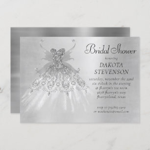 Invitation Fairy Wing Silver Gown   Platine Faux Sheen