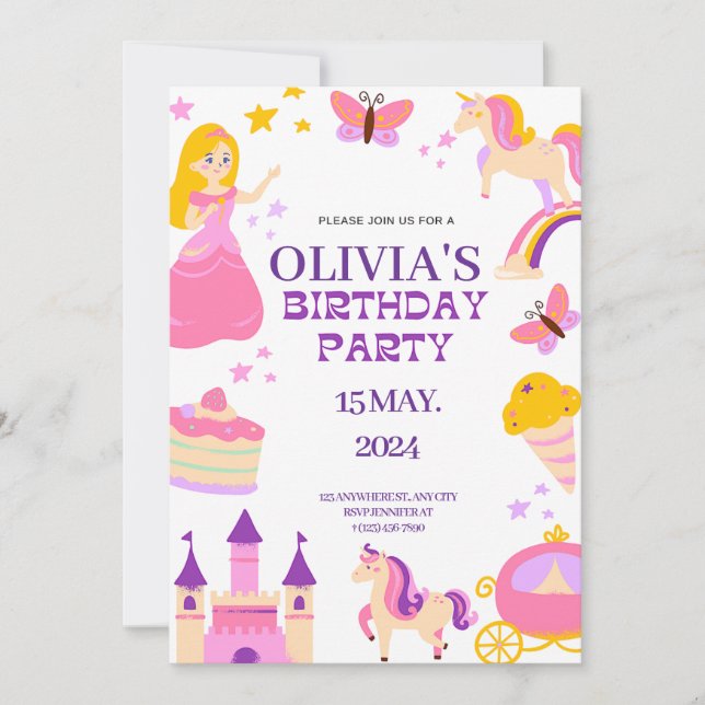 Invitation Fairytale Anniversaire (Devant)