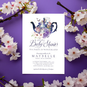 Invitation Fairytale Baby shower Tea Party au pays des mervei