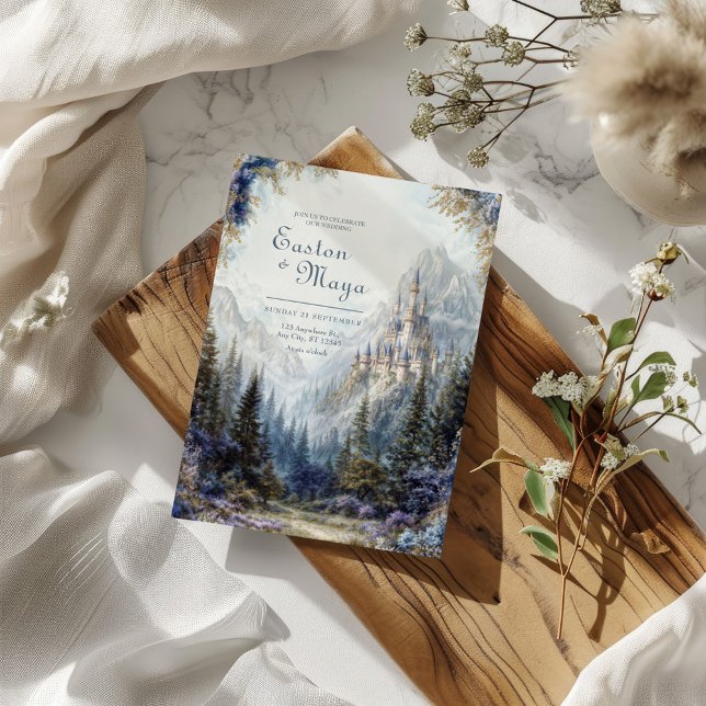 Invitation Fairytale Castle Misty Mountain Wedding (Créateur téléchargé)