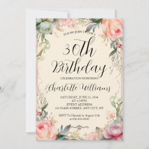 Invitation Fairytale Floral 30e anniversaire