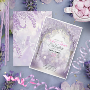 Invitation Fairytale Garden Quinceanera Lavande/Lilac ID1030