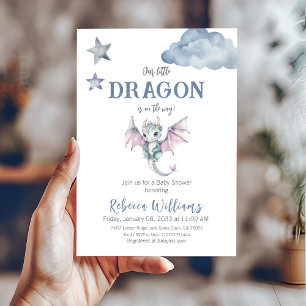 Invitation Fairytale Genre Neutre Mignonne Baby shower Dragon