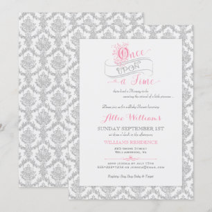 Invitation Fairytale Il était une fois Princess Baby shower