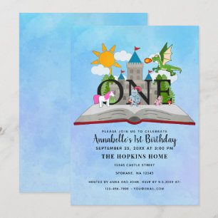 Invitation Fairytale Pop Up Book Kids Premier anniversaire